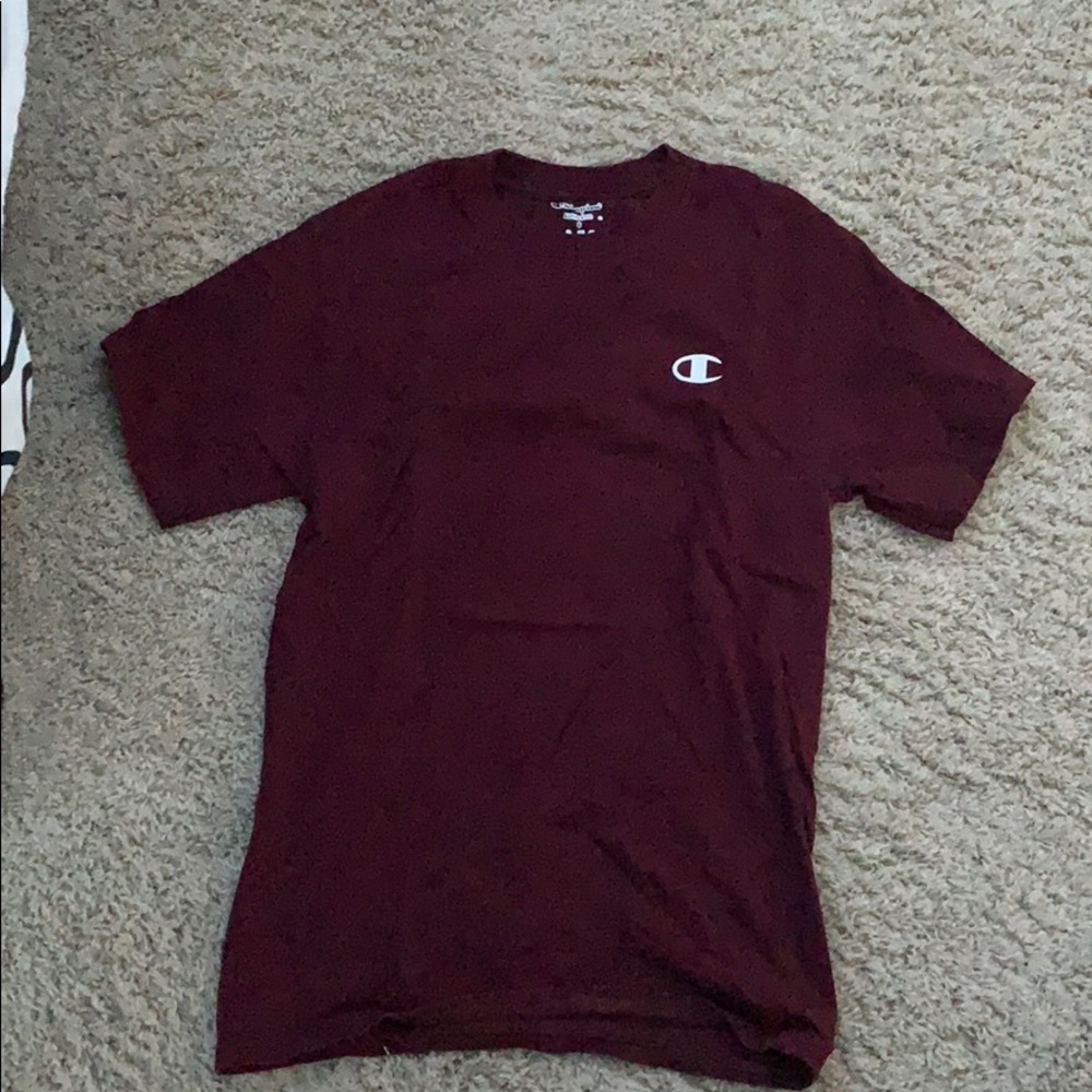 maroon champion t shirt